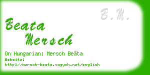 beata mersch business card