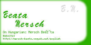 beata mersch business card